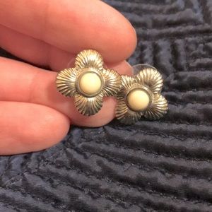 Banana Republic gold shell earrings